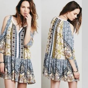 Free People Portobello Road Cold Shoulder mini dress with pockets Size Medium